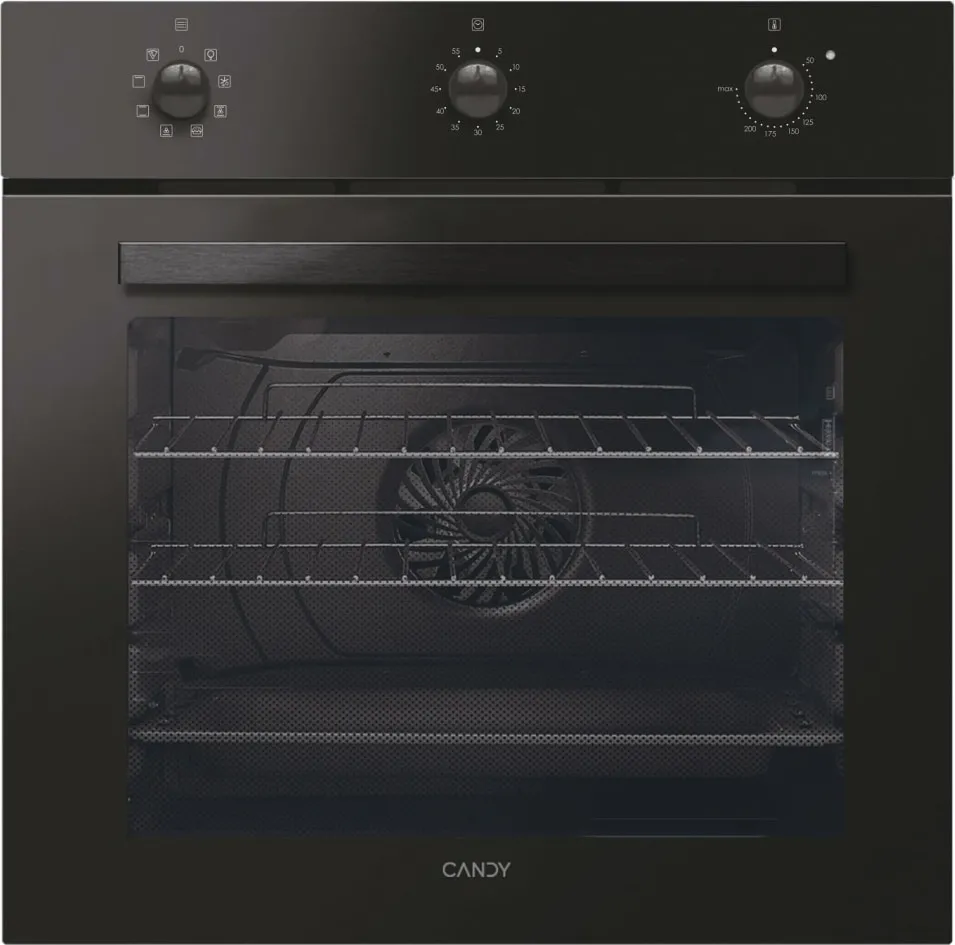 Idea - Forno Elettrico da Incasso Ventilato Multifunzione con Grill e Funzione Cook Light 65 Litri 60 cm Classe A+ colore Nero - FMCIDC N602/CA